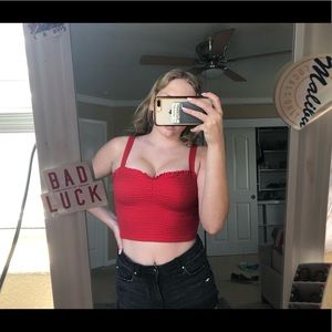 Forever 21 red crop top
